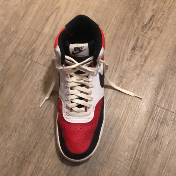 Nike Court Vision Mid: Red and Black Colorway - Picture 2 of 8